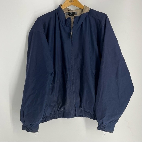 Nike Other - Nike Golf Coat Mens XL Navy Blue Vintage Long Sleeve Zip Uo Polyester Jacket